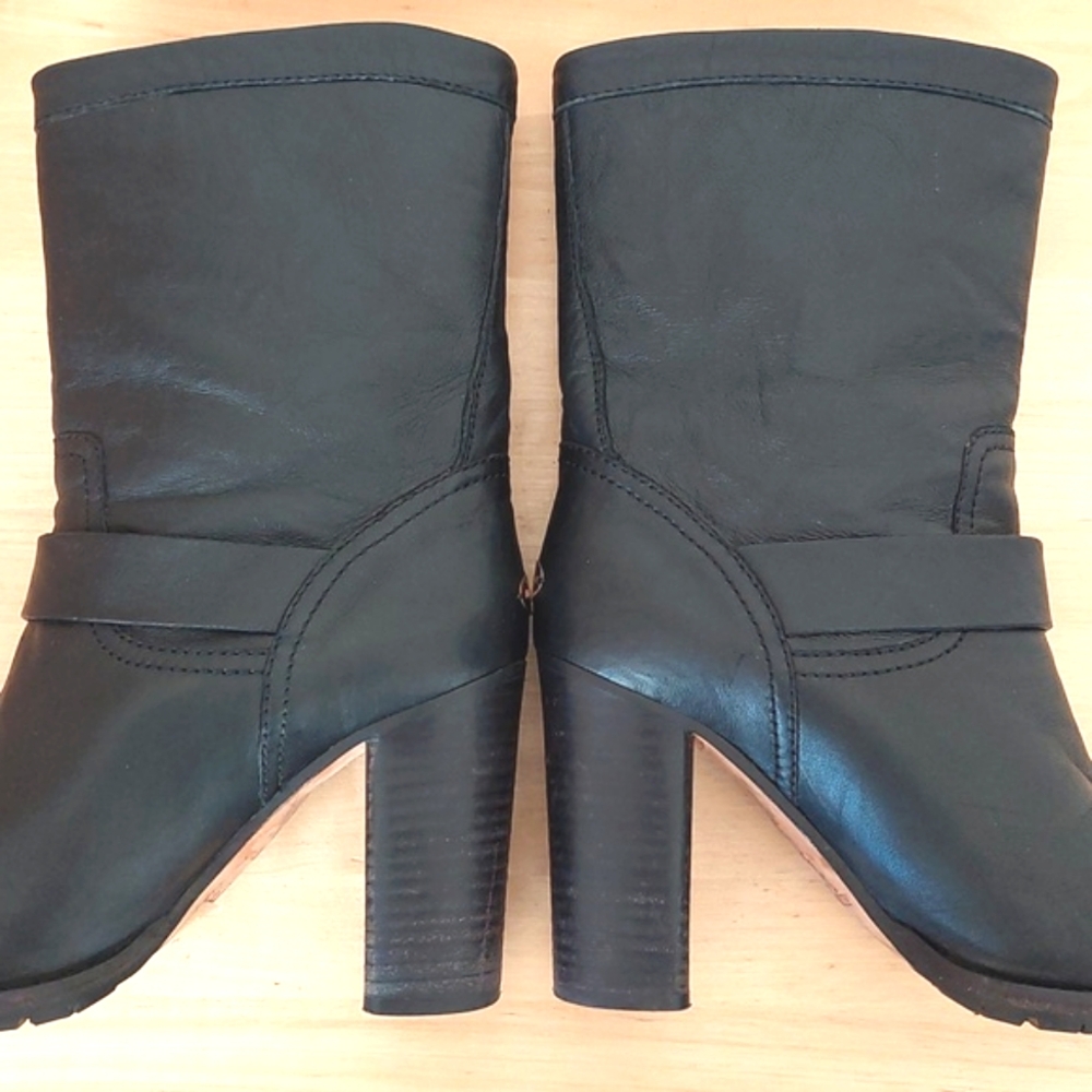 Jimmy Choo Black Ankle Boots with Gold Buckles - Picture 5 of 16